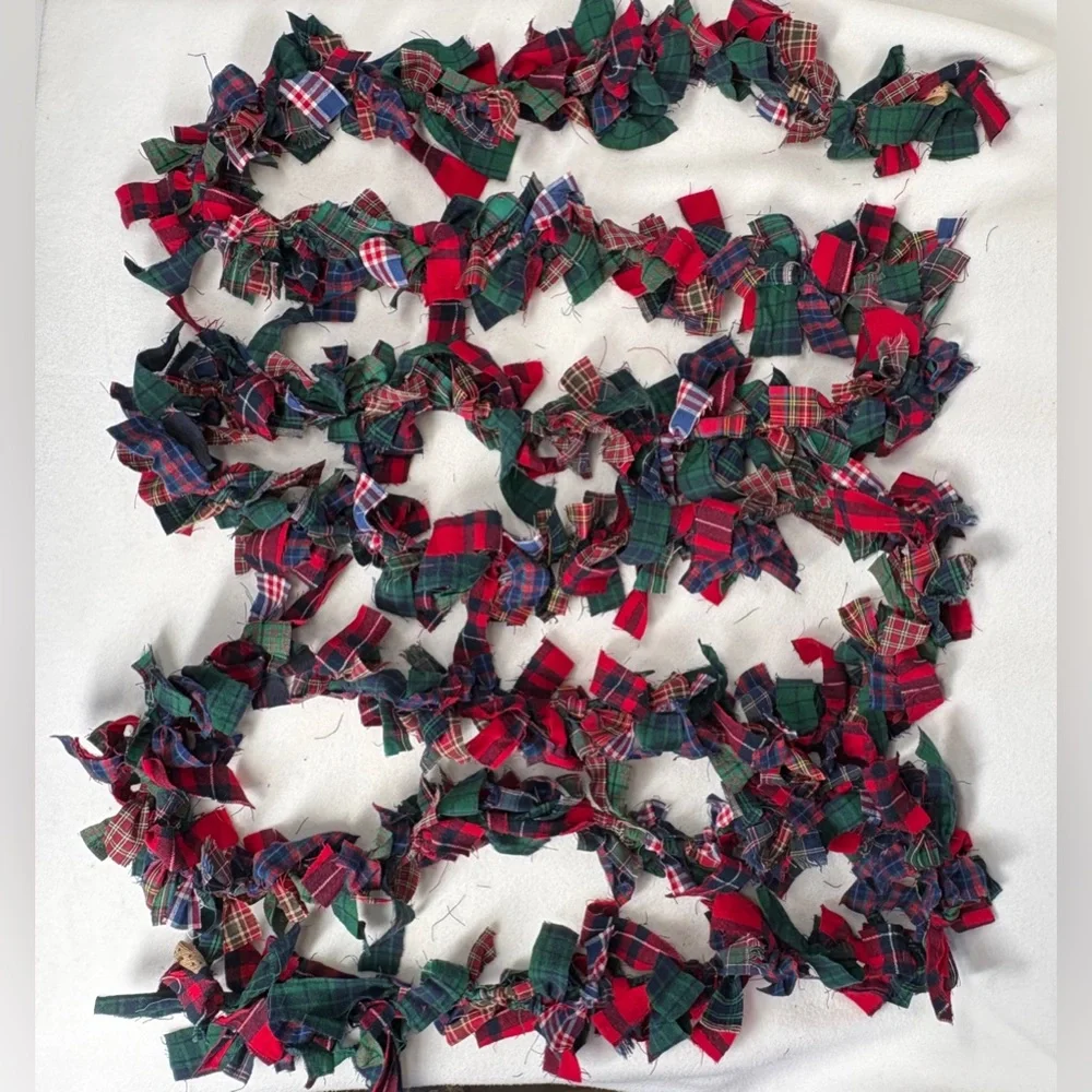 Handmade Festive Plaid Holiday Garland